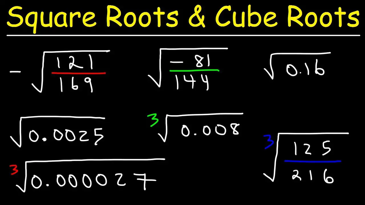 Square and Cube Roots G9