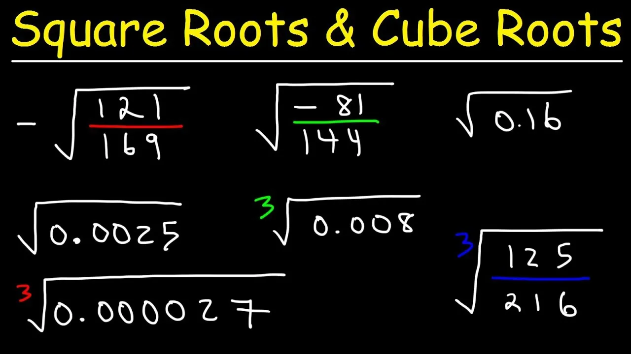 Square and Cube Roots G9